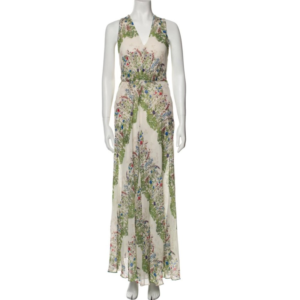 Maje Printed Floral Maxi Dress Small